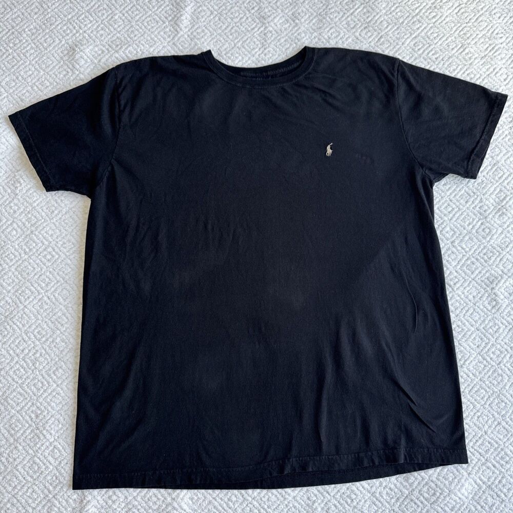 Polo Ralph Lauren Men's Black Mini Horse Crew Neck Casual Pullover T-Shirt L